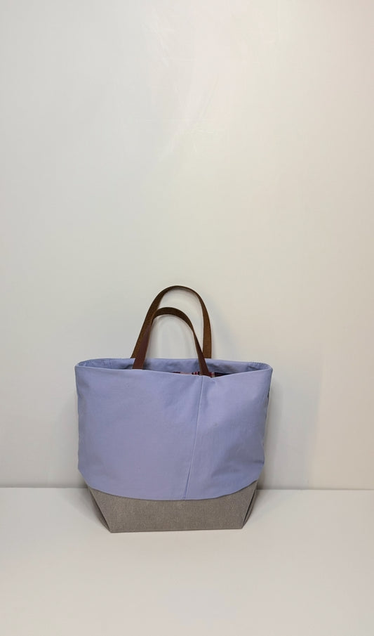 Helen Tiny Cute Tote Bag Chino Sky Blue & Grey